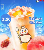 trà xanh hoa đào