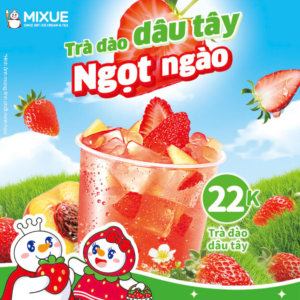 trà đào dâu tây
